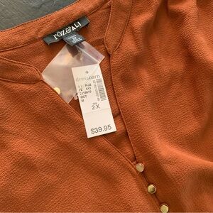 Women's Blouses - Black, Navy, and Burnt Orange